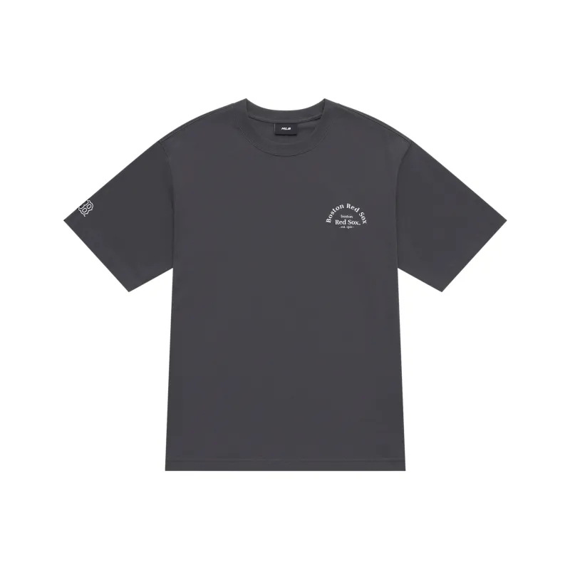 MLB Boston Red Sox Basic Collection SS25 T Shirt Unisex Charcoal Gray-0