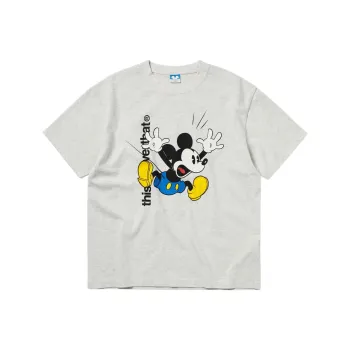 Thisisneverthat Disney/Disney Co branded Model T Shirts Unisex Light Gray
