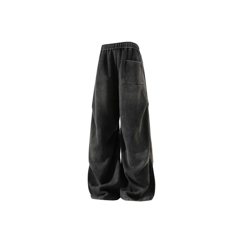 GWAF Casual Pants Unisex Washed Black-1