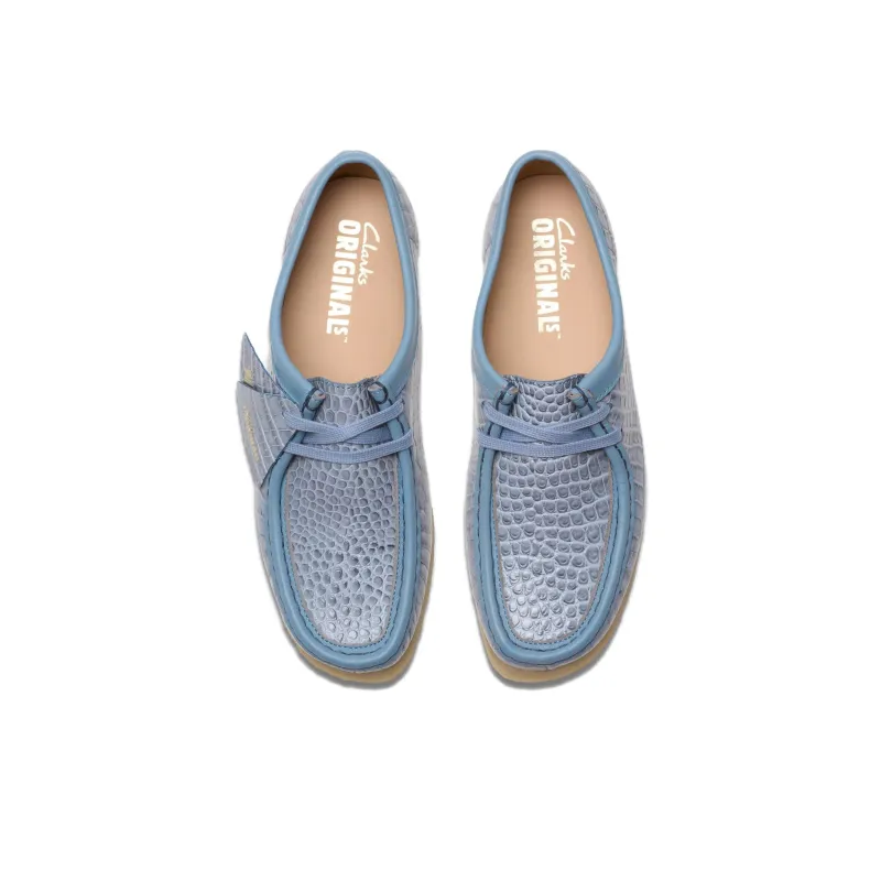Clarks Wallabee Casual Single Shoes Women's Blue-3