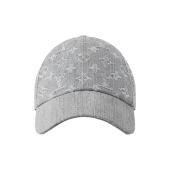 LOUIS VUITTON Cotton, Denim Fabric, Metal Baseball Caps Women's Gray