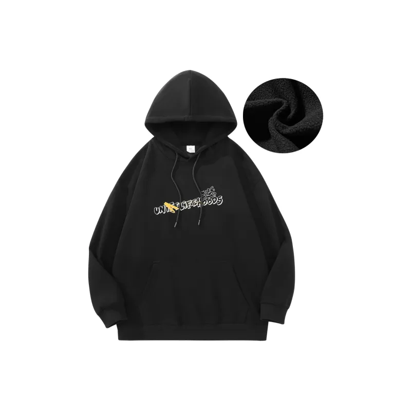 Unite Life HOODS Sweatshirt Unisex Black-81