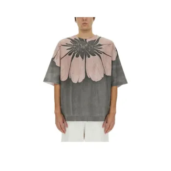 DRIES VAN NOTEN Pattern Printed Crewneck T Shirt