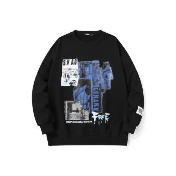 GENANX Crew Neck Loose Fit Regular Sweatshirt Unisex