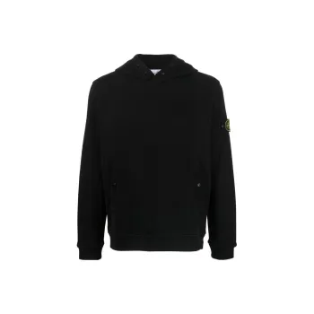 STONE ISLAND Logo Patch Long Sleeved Hoodie