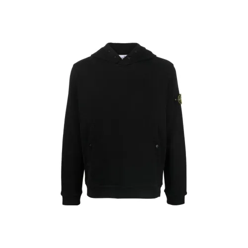 STONE ISLAND Logo Patch Long Sleeved Hoodie