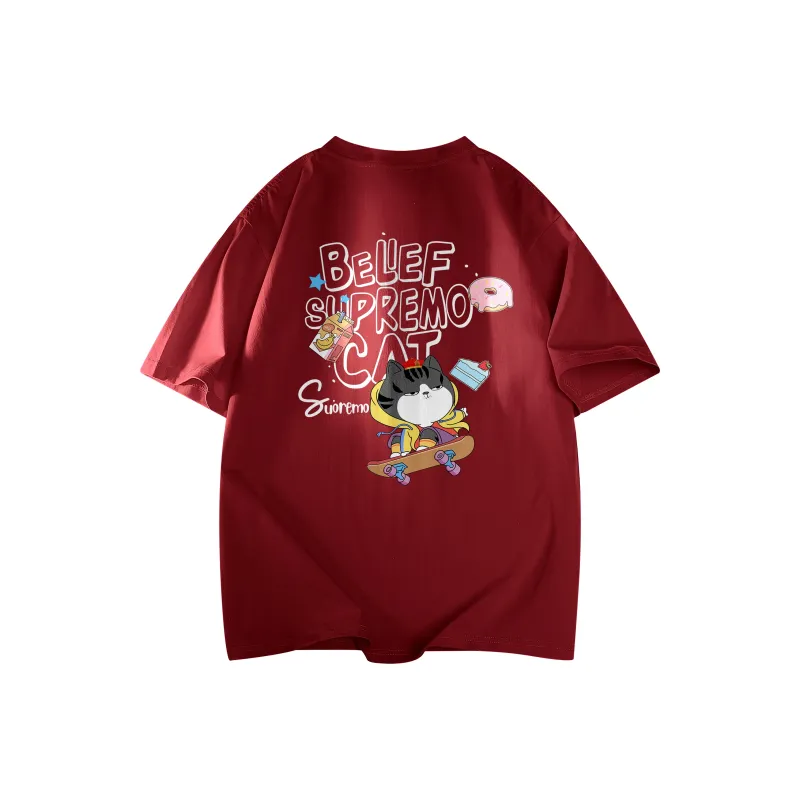 Supremo Cat T Shirts Unisex-8