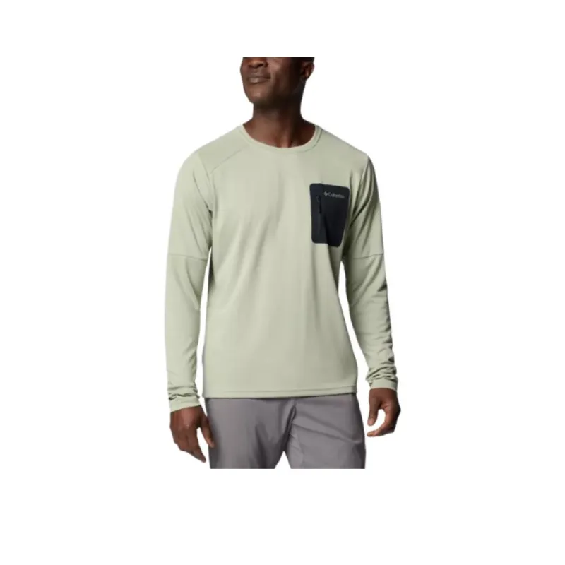 Columbia Tech Knit Long Sleeve Crew T-Shirt Men's Cyan-0