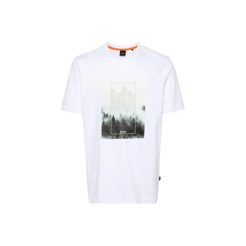 HUGO BOSS Photograph print Cotton T shirt-0