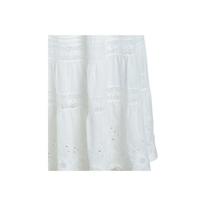 Polo Ralph Lauren SS25 Casual Long Skirt Women's White-3