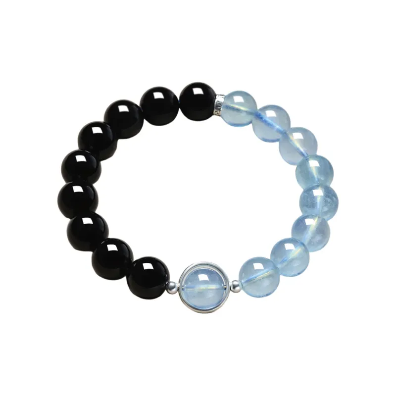 Moonstone Edge Obsidian Bracelets Unisex-5