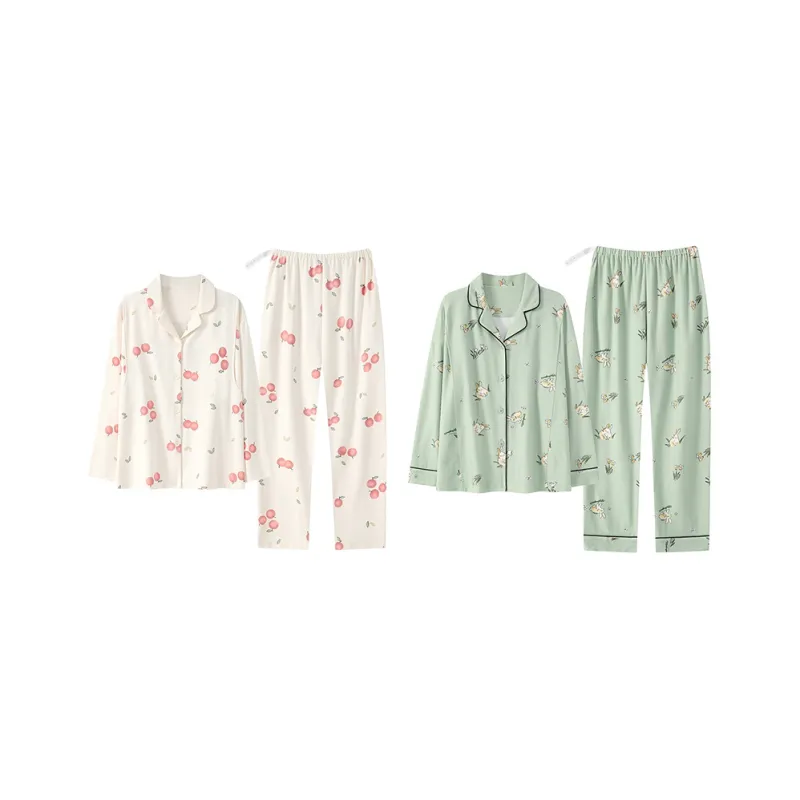 Herbal Primer Pajama Set Women's Combo Set-41