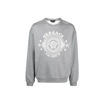 VERSACE Logo Printed Crewneck Sweatshirt