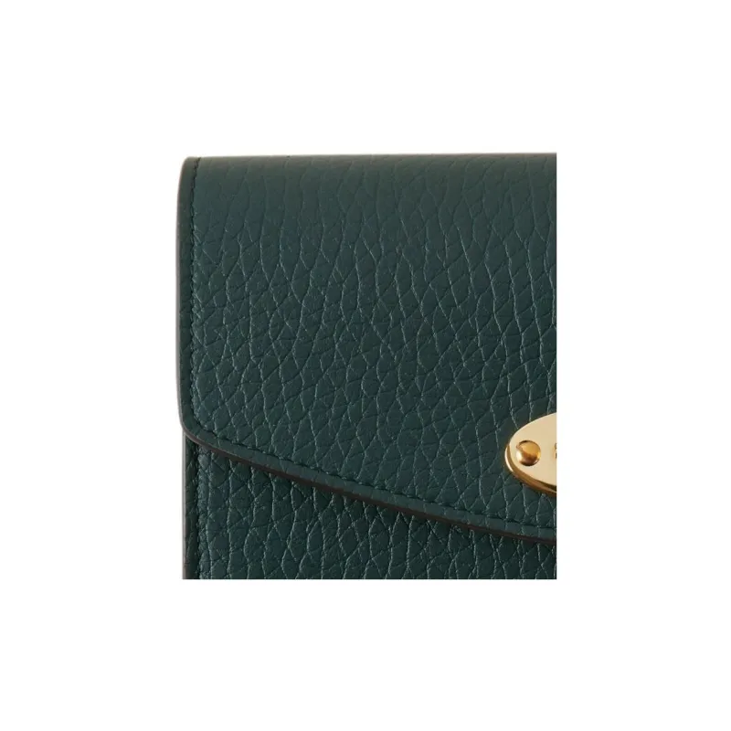 Mulberry Darley Coarse Grain Leather Wallet Medium Size Women's Classic Green-3