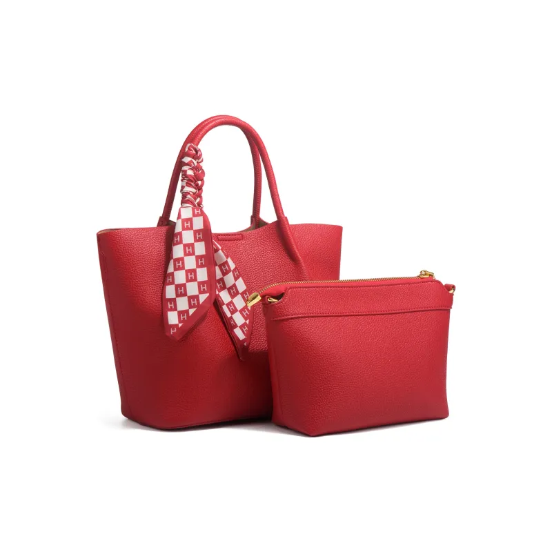 Elsvet Artificial Leather Handbag Regular Women's Red-1