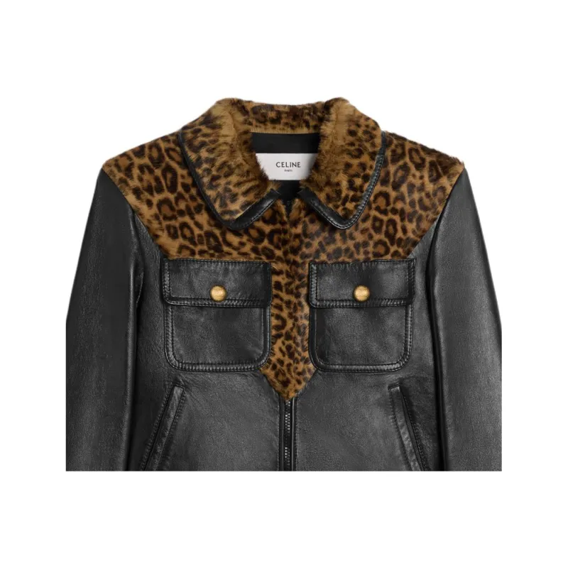 CELINE Straight Fit Blouson Jacket In Soft Lambskin-2