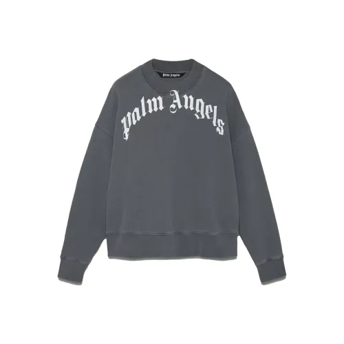 PALM ANGELS Curved Logo Crewneck
