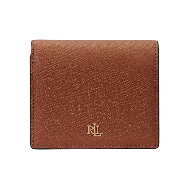 LAUREN RALPH LAUREN Leather Wallet Trumpets Women's Brown-0
