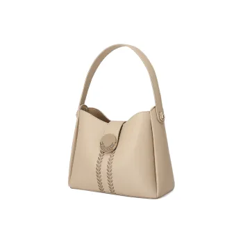 MEXICAN Polyurethane Crossbody One Shoulder Handbag Regular Women's Black/Apricot