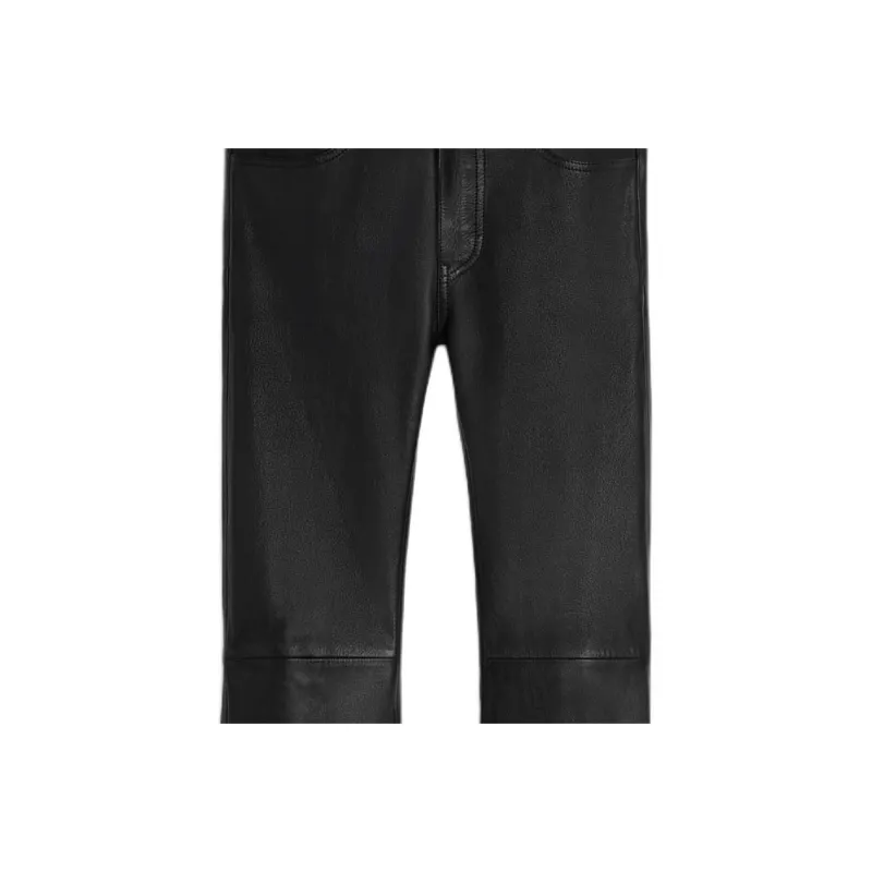 CELINE SS25 Leather Pants Women's Black-3