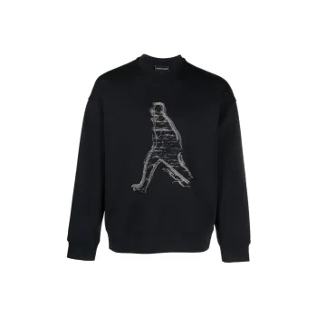 EMPORIO ARMANI Silhouette Printed Crew Neck Sweatshirt