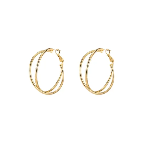 Rhymes Gold Plated Copper Earrings Women's