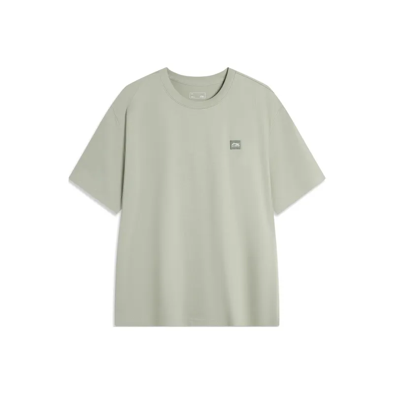 LiNing Sports Life Collection T Shirt Unisex Withered Grass Gray-0