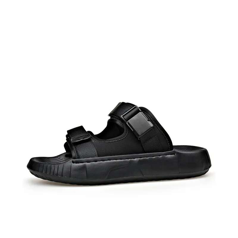 Romon Cushioning Slide Slippers Men's Black-0