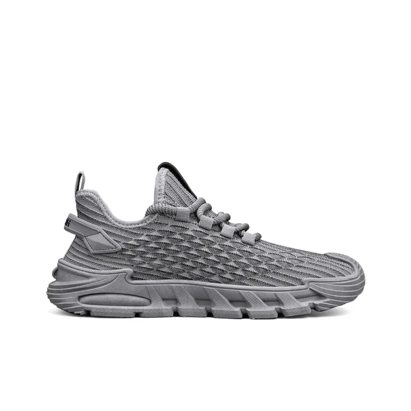 Binary Wear resistant, Lightweight, Breathable, And Non slip. Low Top Casual Shoes Men's Gray-1