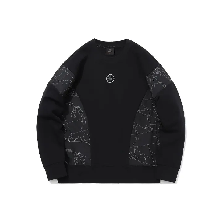 LiNing Sweatshirt Men's Black Stone Gray Print-0