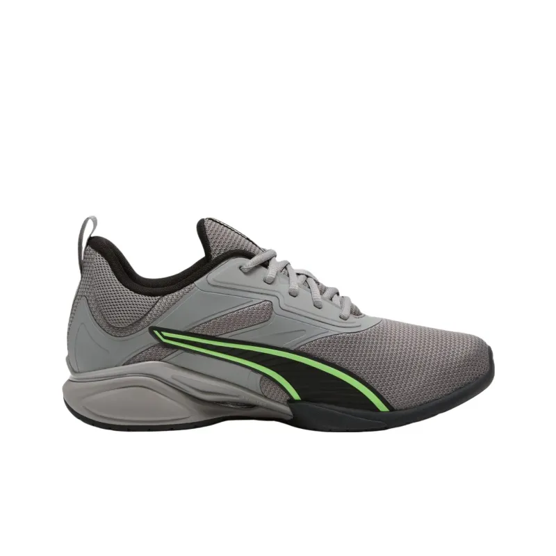 PUMA Neutron Anti Slip Wear Resistant Low Top Casual Running Shoes Men's Gray Green-1