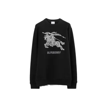 Burberry Embroidered Ekd Cotton Sweatshirt