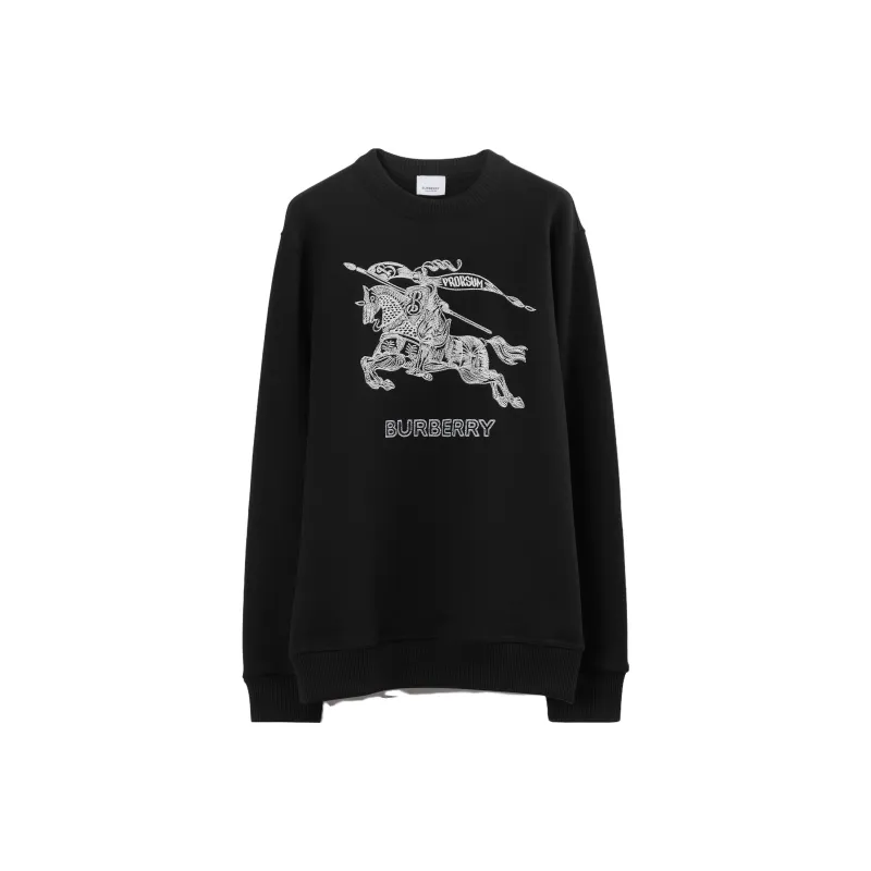 Burberry Embroidered Ekd Cotton Sweatshirt-0