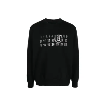 MM6 Maison Margiela Numbers motif Cotton Hoodie