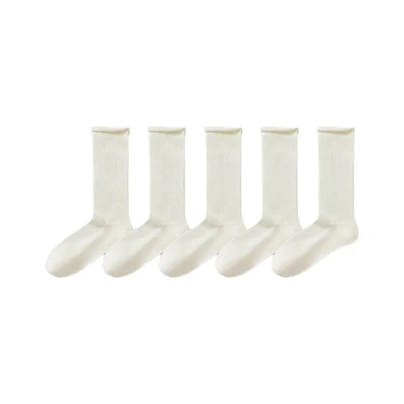 Temooues Mid Calf Socks Women's Combo Set-11