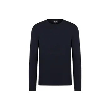 GIORGIO ARMANI Stretch Viscose Jersey Jumper With Crew Neck And Long Sleeves