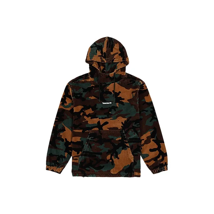 Timberland Mens Camouflage Corduroy Pullover Hoodie Camo-0