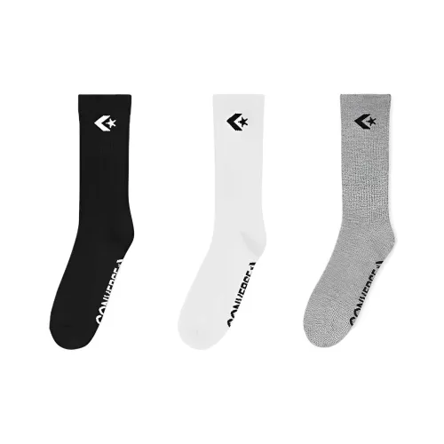 Converse 3 Pack Women's Embroidered Crew Socks