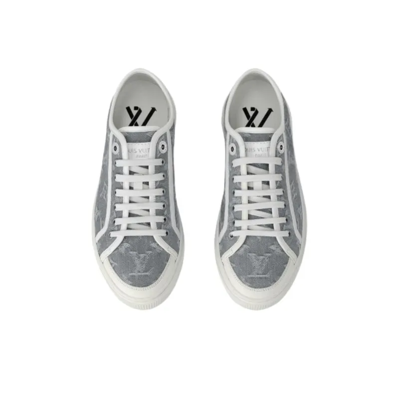 LOUIS VUITTON Lagoon Sneaker 25ss Spring Summer, Cookie Shoes Low Top Canvas Shoes Women's Gray-3