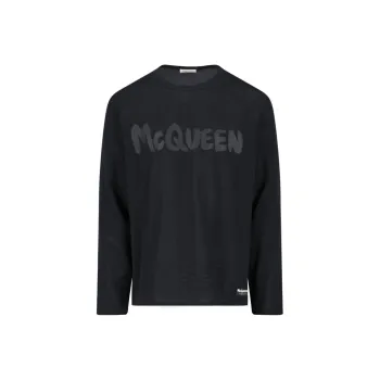 Alexander McQueen Long Sleeved Crewneck T Shirt