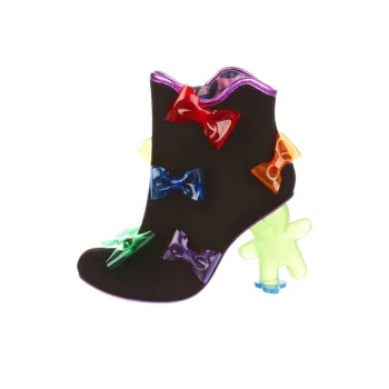 IRREGULAR CHOICE Yummy Gummy Ankle Boots 9.5cm Women's Black