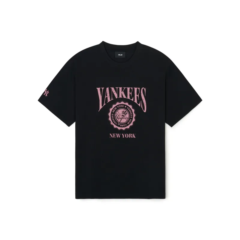 MLB Drop Shoulder Sleeve T Shirt Unisex Black-0