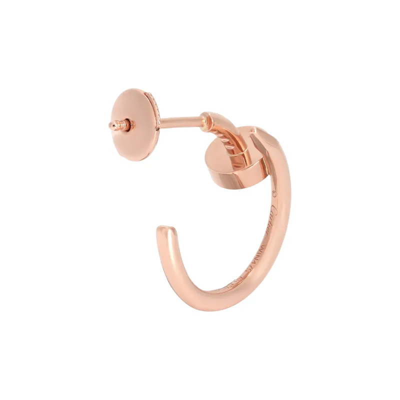 CARTIER Juste Un Clou Series 18K Rose Gold Earrings Women's-2