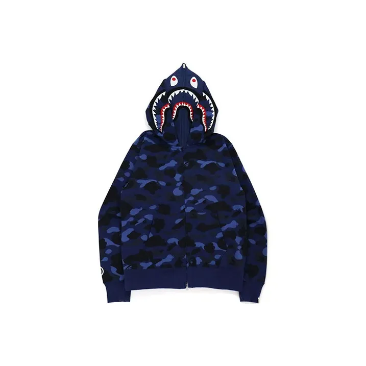 Bape Color Camo Shark Wide Pullover Hoodie-0