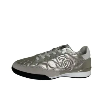 CHANEL 25S Low Top Casual Shoes Men's Light Gold