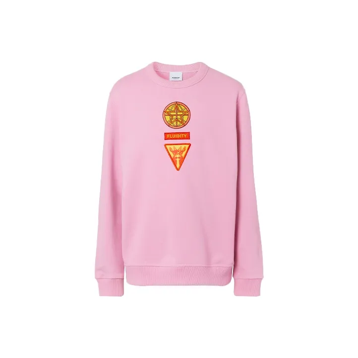 Burberry Sweatshirts Men Bubble Gum Pink Red-0