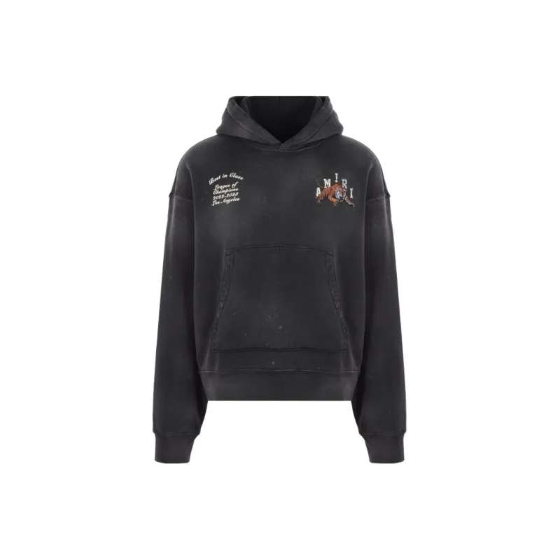 AMIRI Vintage Tiger Rib trimmed Hoodie-0
