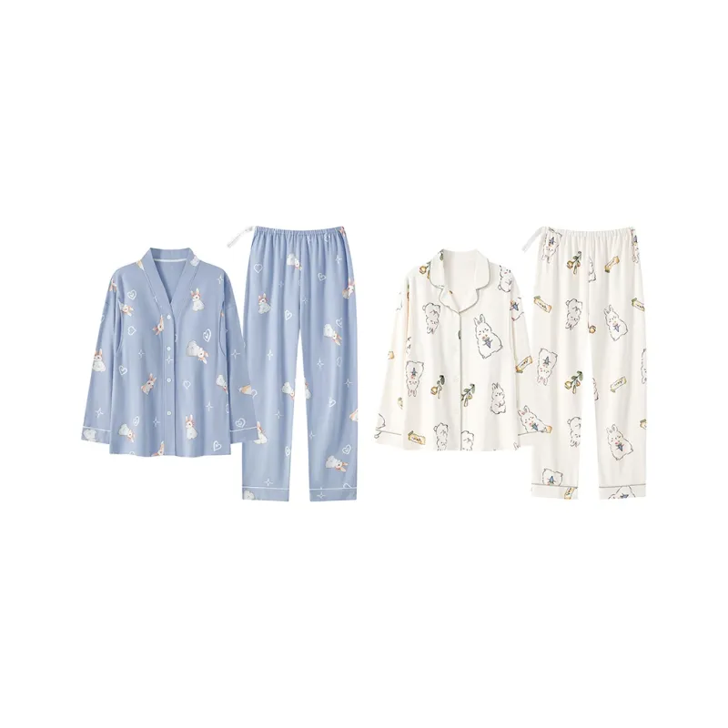 Herbal Primer Pajama Set Women's Combo Set-37