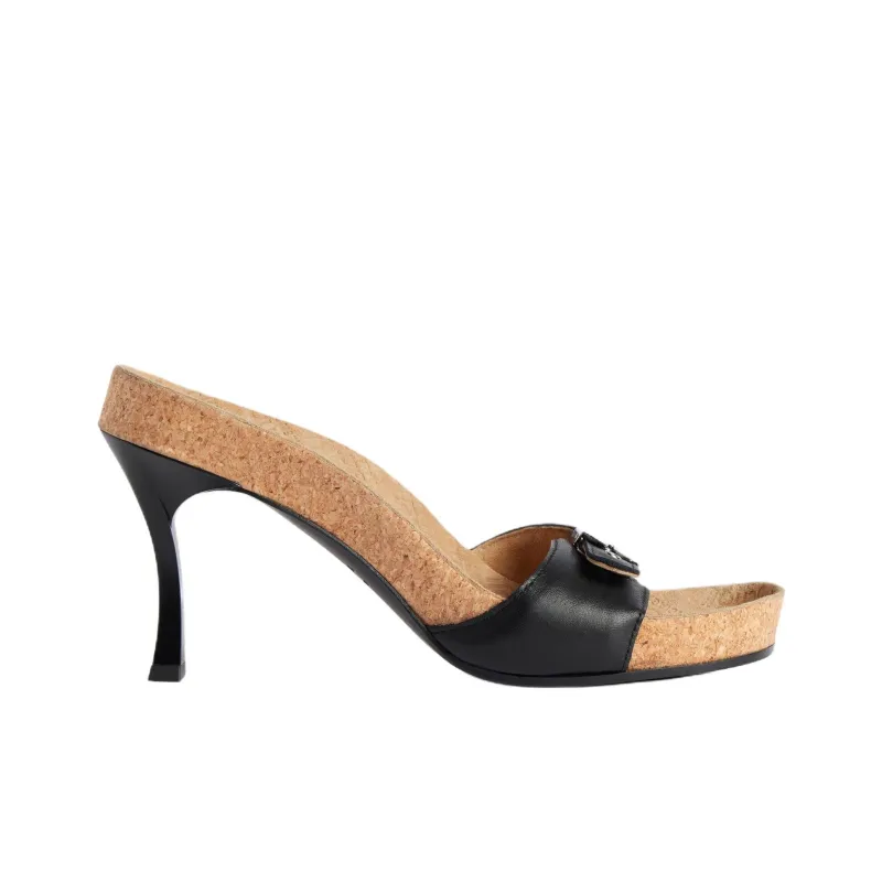 Scholl x Balenciaga Slip Resistant Slide Slippers Women's Black-1