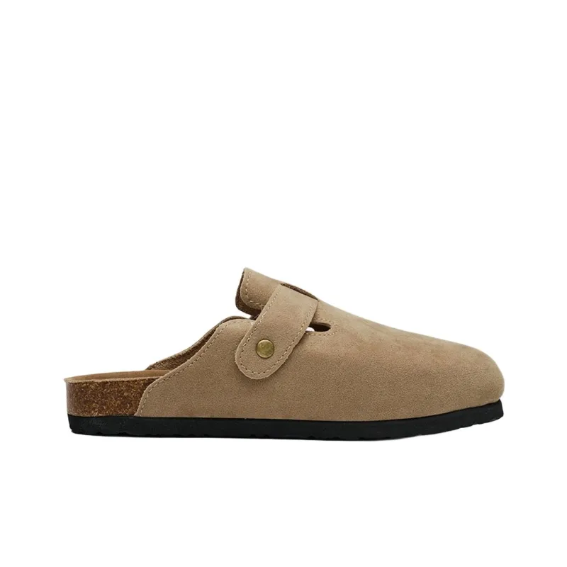 ABCYLM Quiet Abrasion Resistant Slip Resistant Wrap toe Slippers Unisex Apricot-1